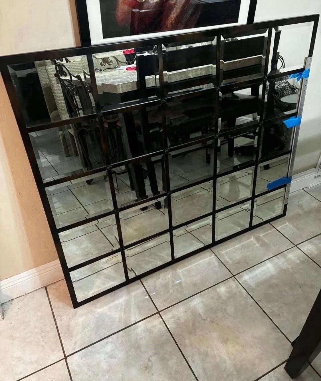 Square Wall Mirror Beveled Glass