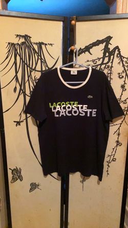 Lacoste Sport Men’s Navy Blue T-Shirt W/Embroidery Signature Crocodile & Graphic