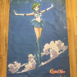 Sailor Moon Blue Fabric Wall Poster