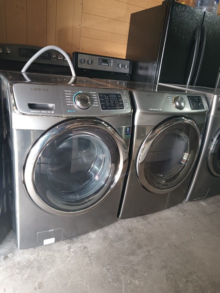 Samsung Front Load Washer And Dryer Set Both Works Good