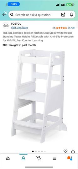 TOETOL Bamboo Toddler Kitchen Helper Tower