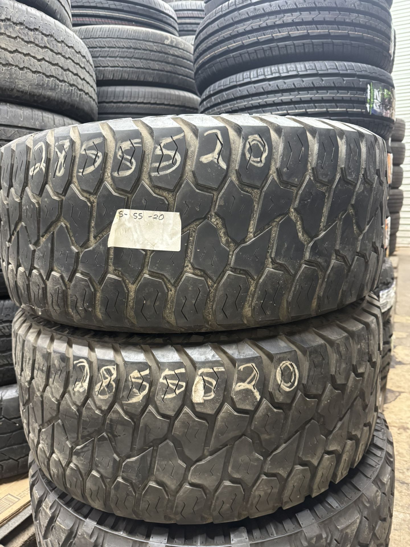 LT285/55R20 285/55/20 AMP Terrain Gripper Used Tires