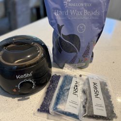 Waxing kit, wax warmer and beads