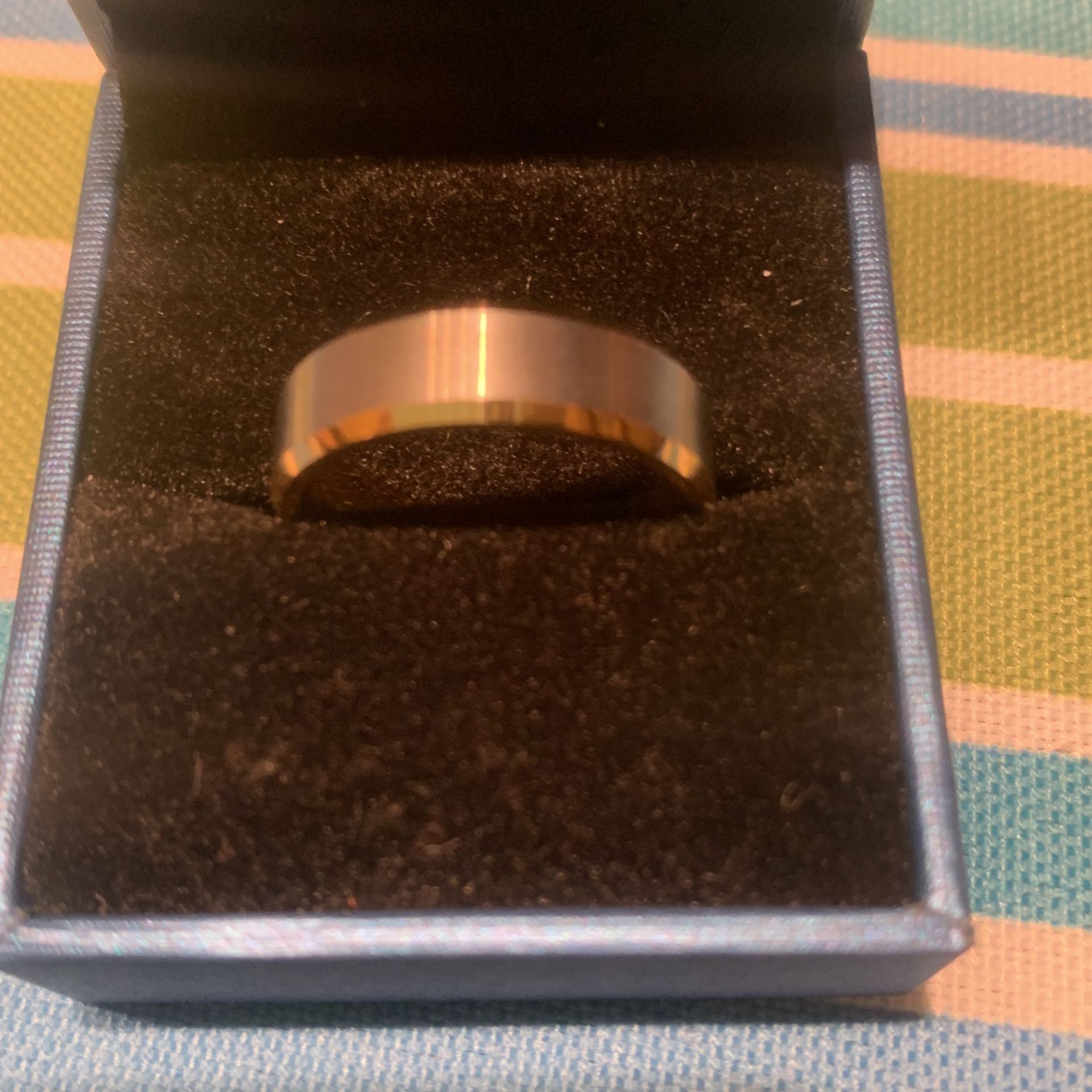 Golden Tungsten Steel Ring 