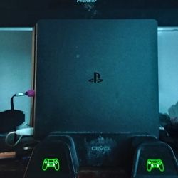 PS4 with Cooling System And Extra Storage Box And Controllers