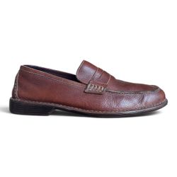 Rockport Mens  Kinetic Air Circulator Leather Slip On Penny Loafers, Brown, Men’s Size 12