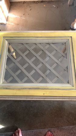 Yellow vintage end table