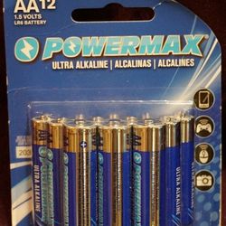 PowerMax 12 Count AA Batteries 