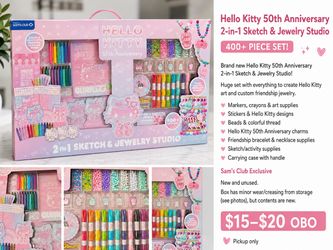 Hello Kitty 50th Anniversary 2-in-1 Sketch & Jewelry Studio