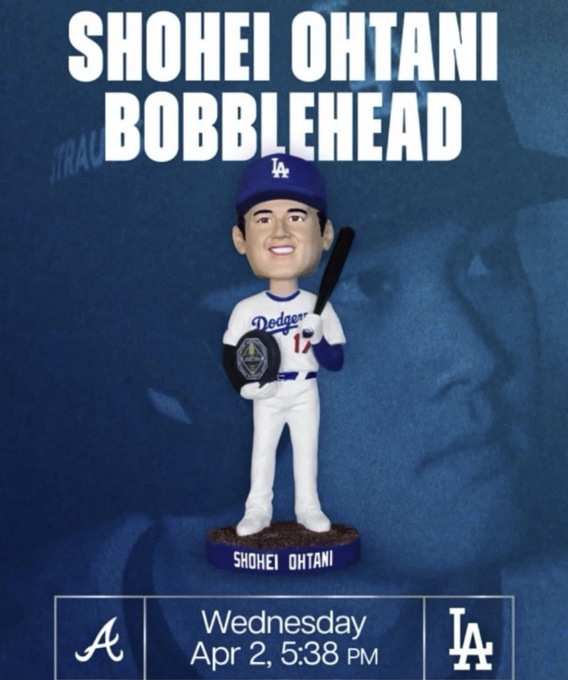 New Shohei Ohtani MVP 2025 Dodgers Bobblehead SGA 4/2/2025
