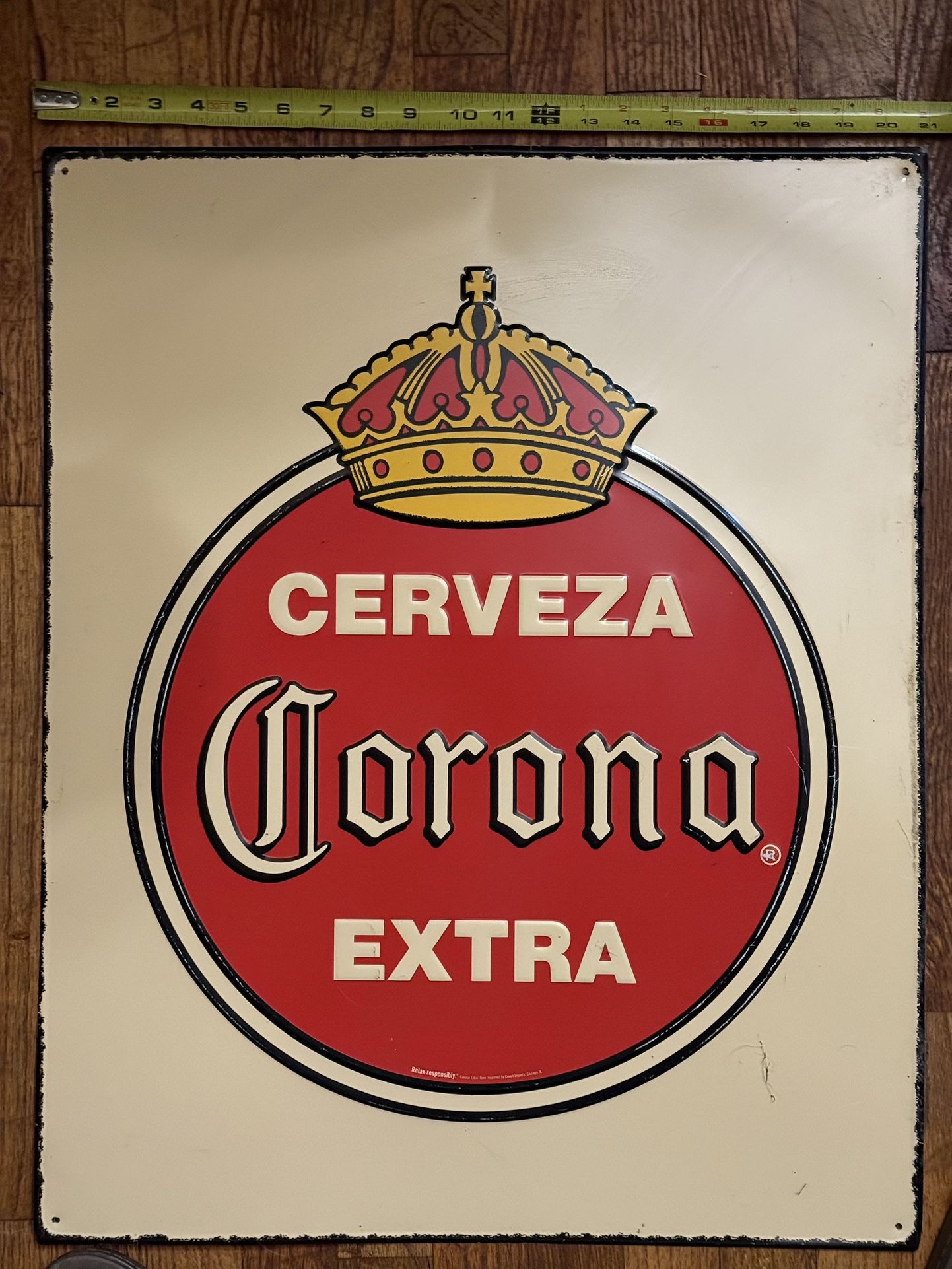 Corona  Aluminum Beer Sign