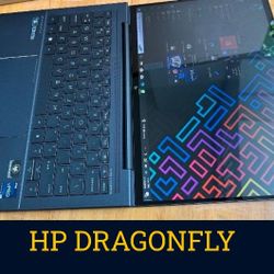 HP DRAGONFLY LAPTOP - POWERFUL, THIN, ULTRALIGHT, LONG-LASTING BATTERY LIFE, ENTERPRISE SERIES