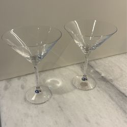 Swarovski Stemware Crystalline Cocktail Martini Glasses 