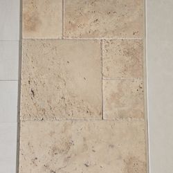Ivory Mix Travertine French Pattern 1/2”