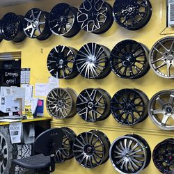 COMPACT CAR WHEELS AND TIRES $40 DOWN 