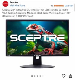 Sceptre 20" LED Monitor 1600x900 75Hz x2