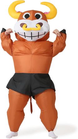 Inflatable Bull Costume/Blow Up Suit, Adult Size