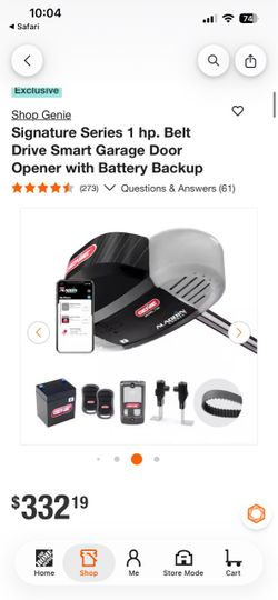 Garage opener genie