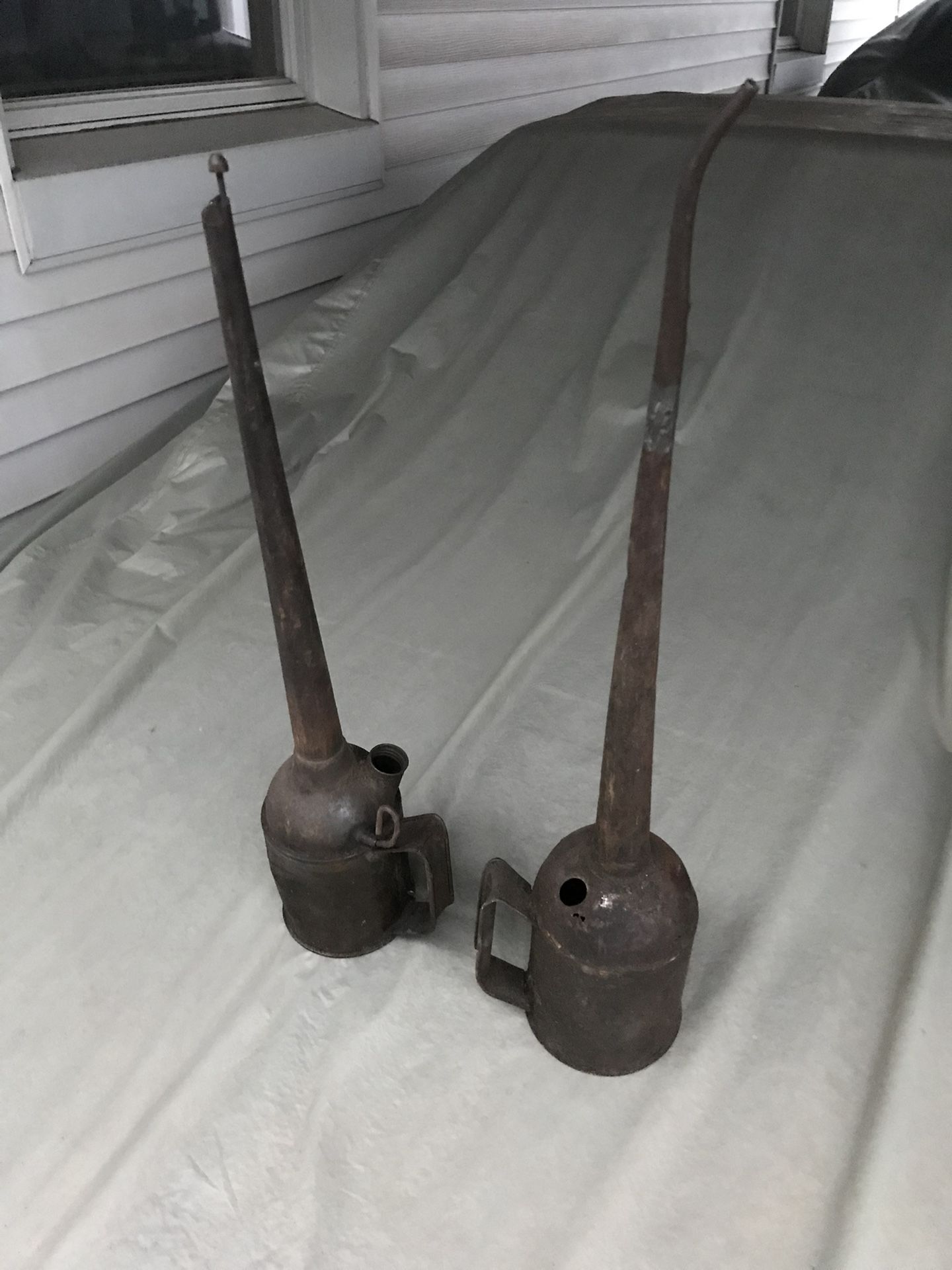 Antique Long Neck Oil Cans 