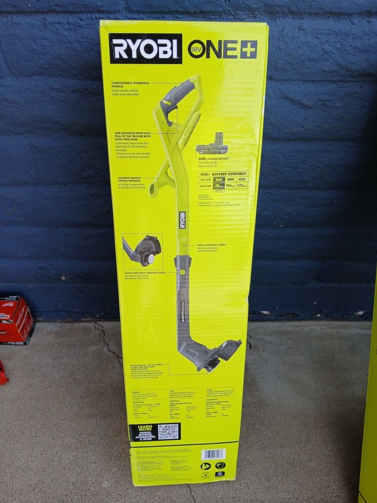 Weed Eater Ryobi 18v Battery And Charger Included