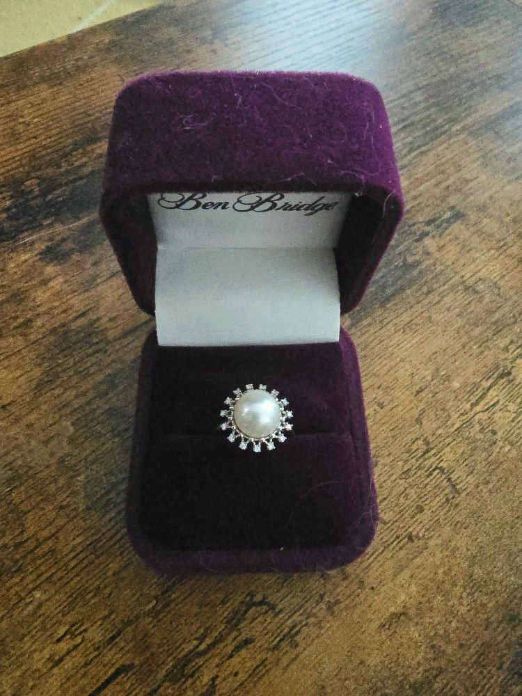 Ben Bridge Pearl And Dimond Ring