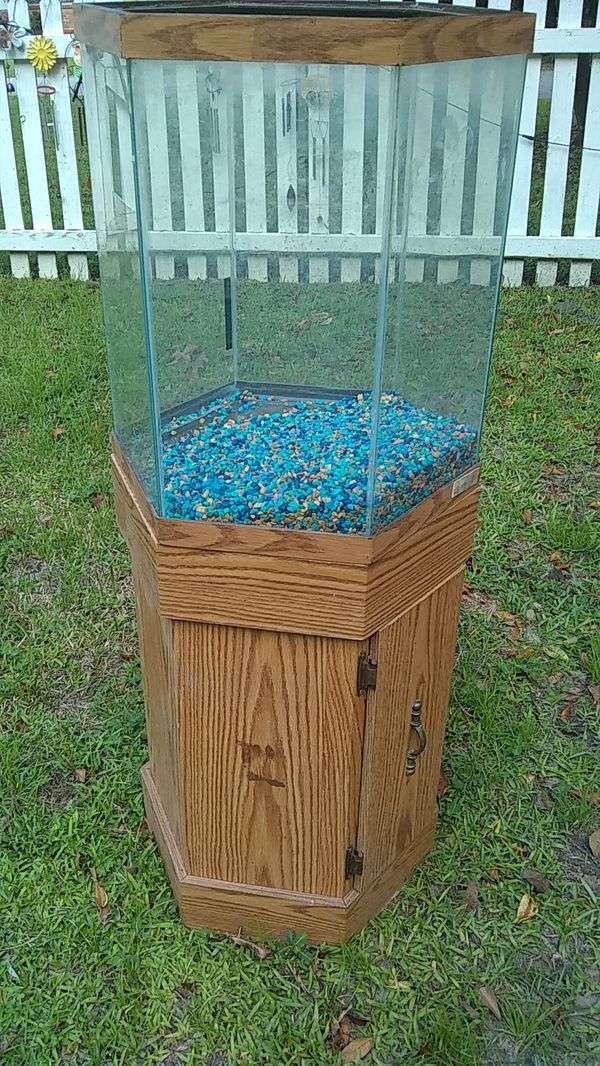 Octagon Fish Tank with base for Sale in Hanahan, SC OfferUp