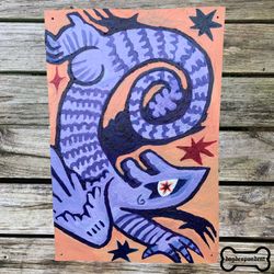 Violet Dragon Original Painting Sold By Artist
