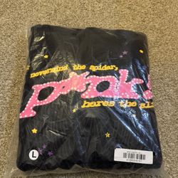 Sp5der Hoodie Size L (Pink) 
