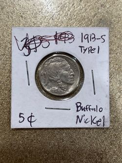 1913-S Type 1 Buffalo Nickel Semi Key Date