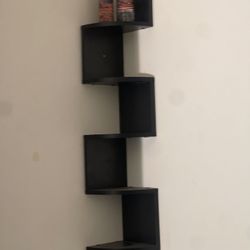 Wall Mount Floating Corner Shelf, 5-Tier