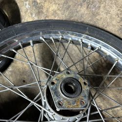 Harley Davidson 21 Inch Front Wheel Good Condition Tire Logical But Usable