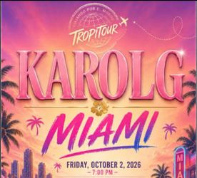 Karol G Concert- Friday Oct-02-2026