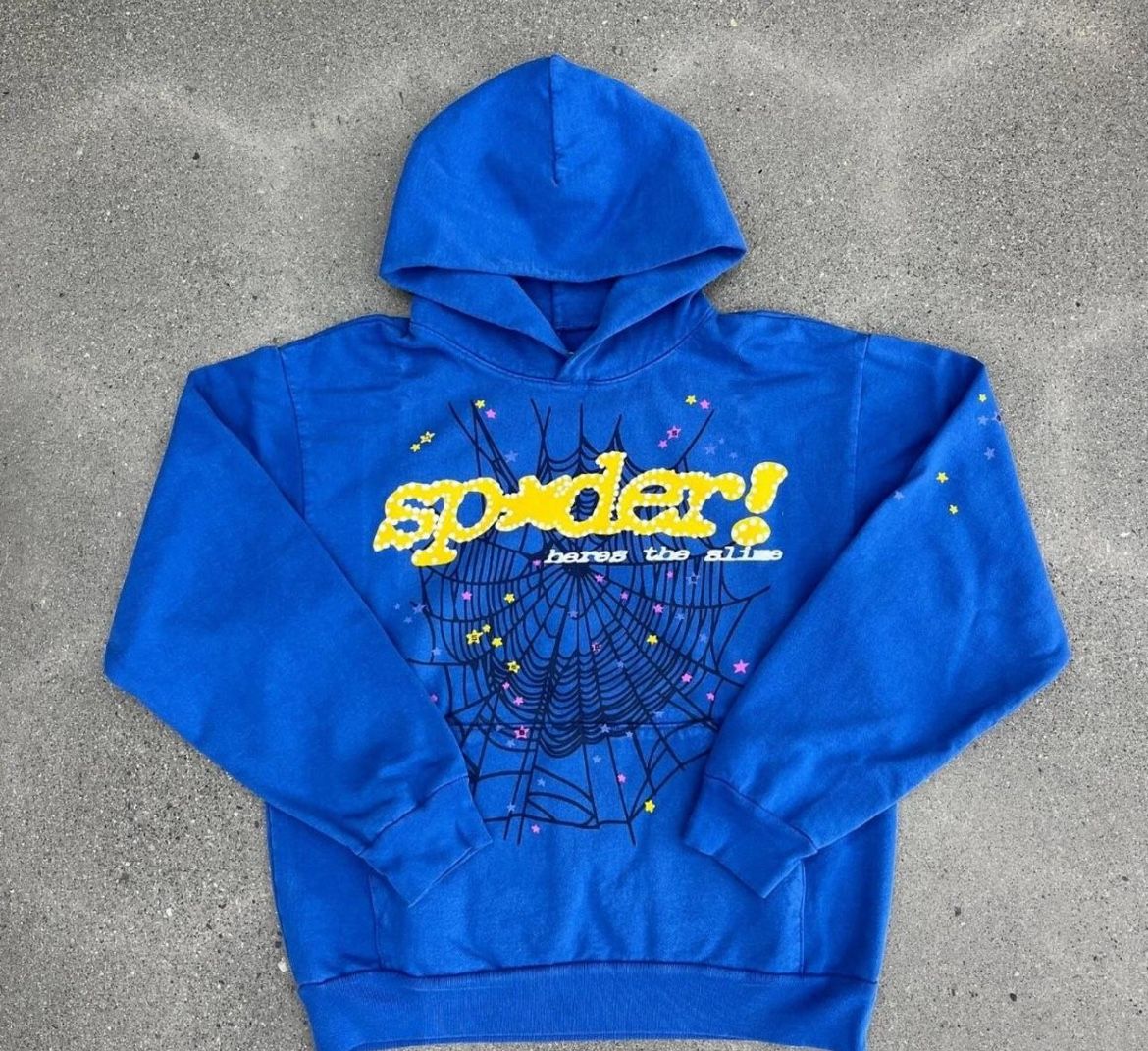 Royal Blue Sp5der Hoodie - Size M