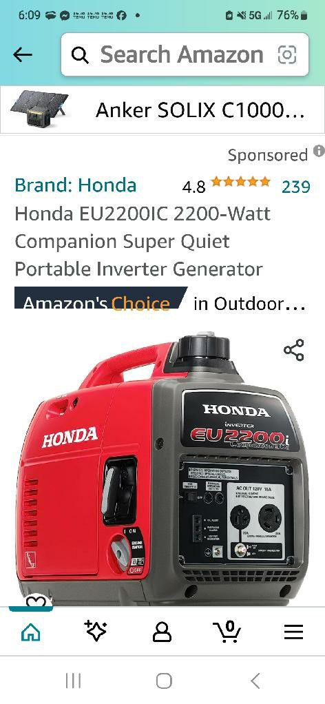 Honda EU 2200IC Portable Generator 