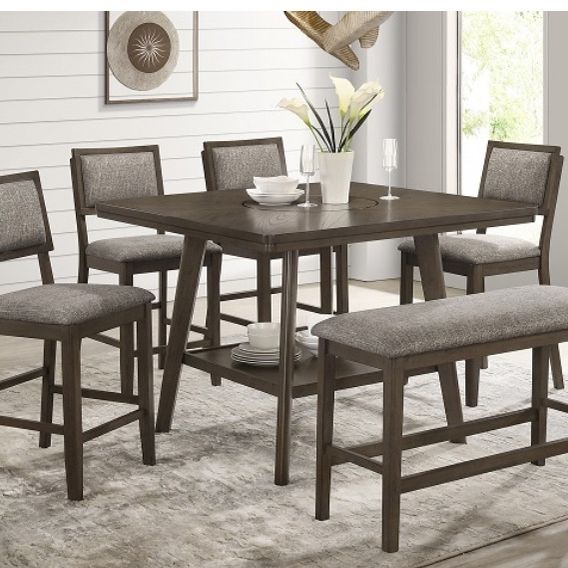 Ember Brown 6pc Dining Table Set 