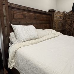 Rustic King Bed And Sidetables