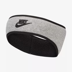 Nike gray fleece headband one size fits most