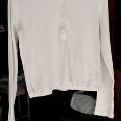 Gap Long Sleeve Henley Polo Shirt 