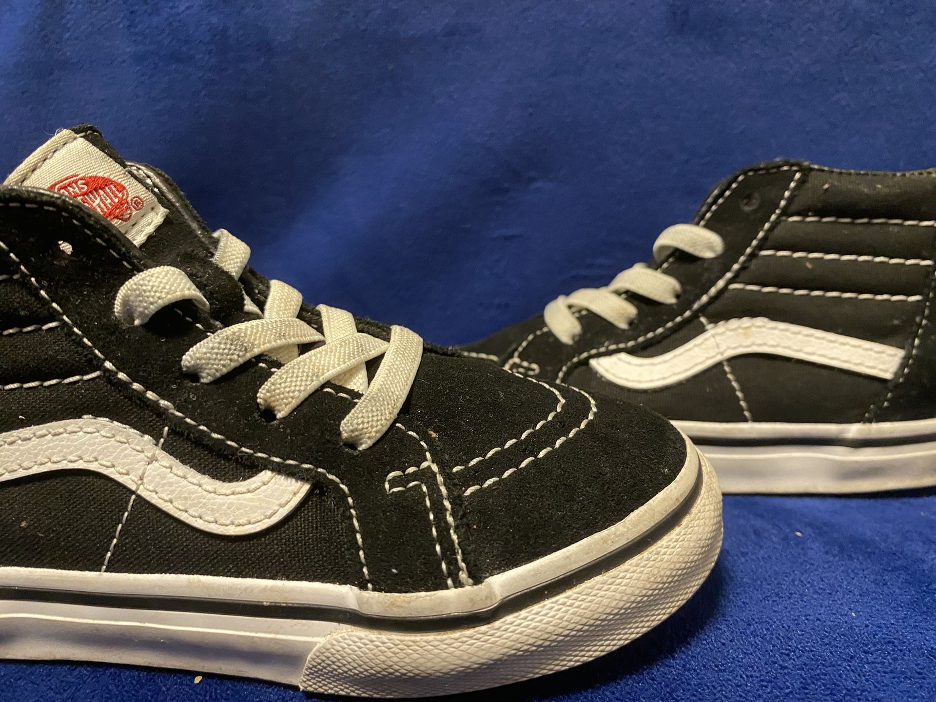 Black and White High top Vans