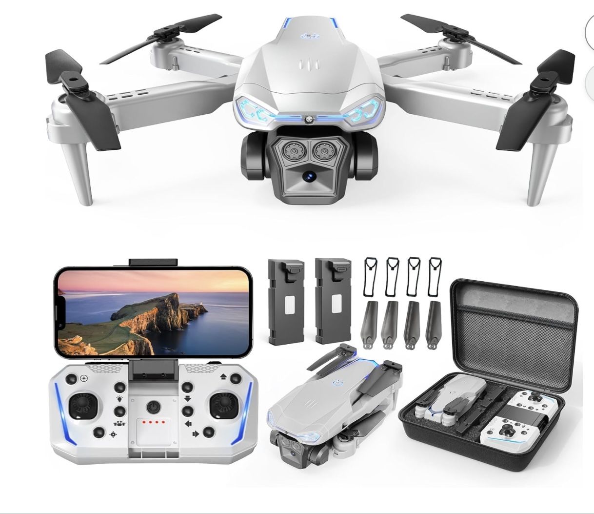 Drone With Camera For Kids & Adults, 1080P HD Mini FPV Drones With Altitude Hold