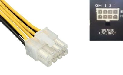 8-Pin 6-pin 4-pin eclipse Sony Pioneer Alpine Rockford Kenwood Infinity Dual Audiopipe JL Audio Polk Helix MTX Speaker high level input harness