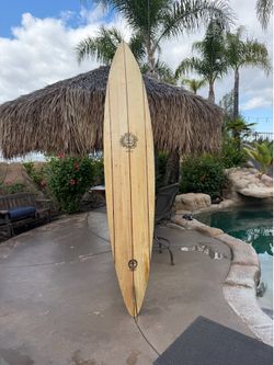 Vintage Dick Brewer Hawaiian Surfboards 9’6 Triple Stringer Longboard – Collector