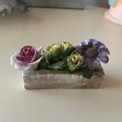 Vintage Bone China Ceramic Flower Bed 