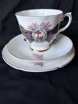 MacDonald and MacLean Scottish plates & cup, and saucer- MacDonald and MacLean