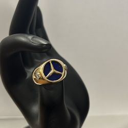 14k Gold Mercedes Benz Ring 