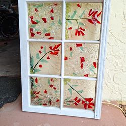 Cut Glass Floral Window Pane