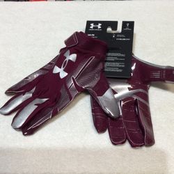 UNDER ARMOUR F8 FOOTBALL GLOVES,  GLUEGRIP.       Size:  Large