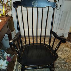 Black S. Bent and Brothers Colonial JMU Alumni Rocking Chair 