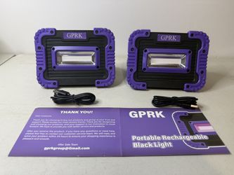 Rechargeable Black Light, Battery Powered Blacklight, Cordless 395nm Ultraviolet Flood Light for Neo