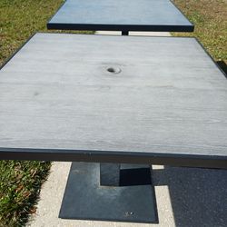 Outdoors restaurant table